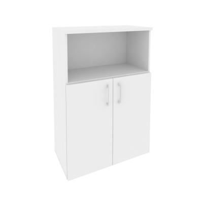 Onix Шкаф средний широкий O.ST-2.1 Белый Бриллиант 800*420*1207