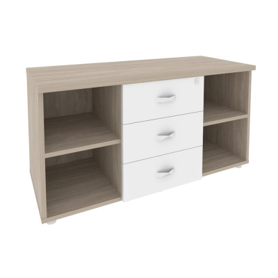 Onix Direct Тумба сервисная с ящиками O.TS-11 Дуб Аттик/Белый Бриллиант 1100*460*576 Onix Direct Тумба сервисная с ящиками O.TS-11 Дуб Аттик/Белый Бриллиант 1100*460*576