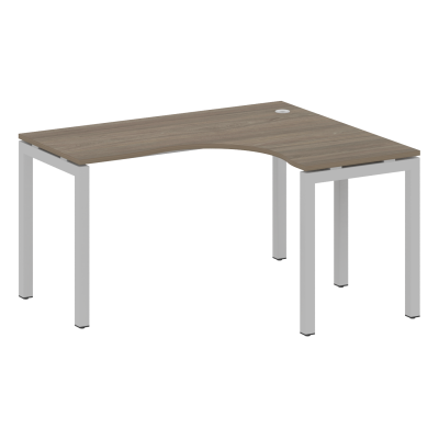 Metal System Quattro Стол криволинейный правый на П-образном м/к 50БП.СА-3 (R) Вяз Благородный/Металл Серый 1400*1200*750