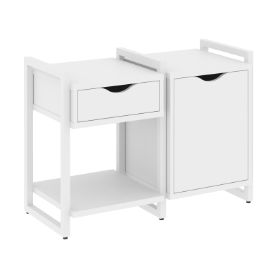 Loft Тумба на регулируемых опорах VR.L-TN-3.O Белый Бриллиант/Металл Белый 970*460*719