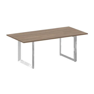 Onix Direct Lux Стол переговорный О-обр. м/к M-O.MO-PRG-19 Дуб Аризона/Нержавеющая Сталь/Хром 1980*980*750