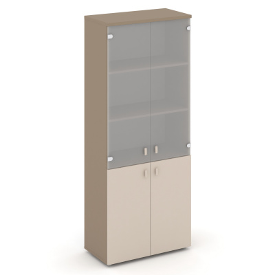 Estetica Шкаф высокий широкий ES.ST-1.2 Латте/Капучино/Сатин матовый 800*420*1977