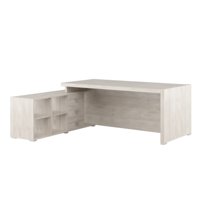 Solid SOL29711202 Стол письменный на опорной тумбе 1950x1740x750 дуб шамони светлый