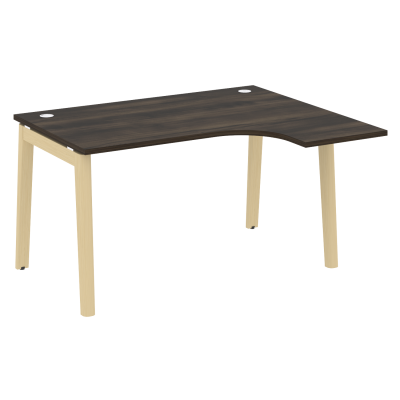 Onix Wood Стол эргономичный правый OW.SA-3 (R) Дуб Мали/Дуб Светлый/Металл Белый 1380*1180*750 (800/460)