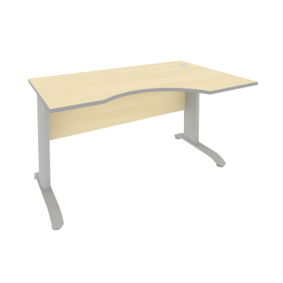 Riva Metal-L Стол криволинейный правый ПЛ.СА-2 (R) Клен Металлик NEW/Металл Серый 1400*900*750