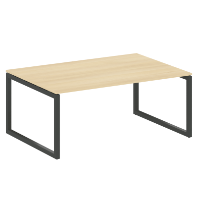 Metal System Quattro Переговорный стол (1 столешница) на О-образном м/к 50БО.ПРГ-1.5 Акация Лорка/Металл Антрацит 1800*1235*750