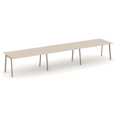 Estetica Стол переговорный ES.PRG-3.4-P Капучино/Металл Латте 4740*980*750