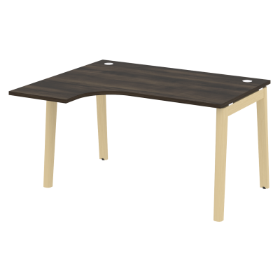 Onix Wood Стол эргономичный левый OW.SA-3 (L) Дуб Мали/Дуб Светлый/Металл Белый 1380*1180*750 (800/460)