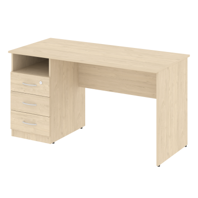 Nova S Стол письменный с тумбой левый В.СПТ-3 (L) Бук Артизан 1400*650*750