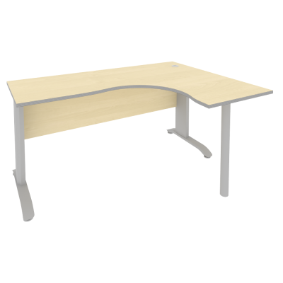 Riva Metal-L Стол криволинейный правый ПЛ.СА-4 (R) Клен Металлик NEW/Металл Серый 1600*1200*750