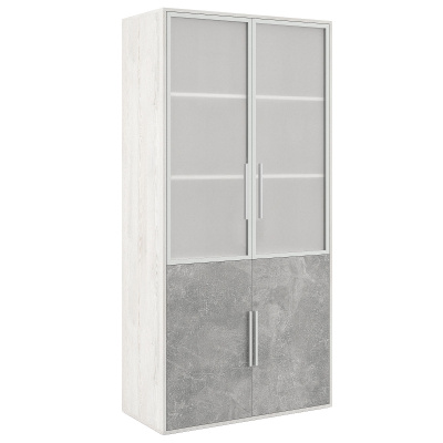 B-tone BTN36150131 Шкаф для бумаг 935x450x1917 сосна бетон светлый