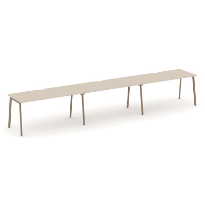 Estetica Рабочая станция 3 места ES.RS-3.4-VP Капучино/Металл Латте 4740*730*750