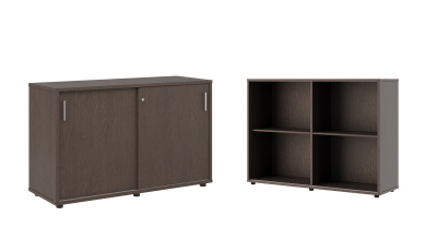 Trend TRD29634801 Тумба с раздвижными фасадами 1230x430x750 тёмный дуб