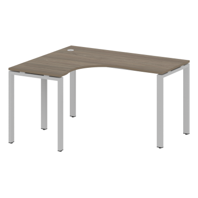 Metal System Стол криволинейный левый на П-образном м/к БП.СА-3 (L) Вяз Благородный/Металл Серый 1400*1200*750