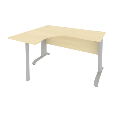 Riva Metal-L Стол криволинейный левый ПЛ.СА-3 (L) Клен/Металл Серый 1400*1200*750