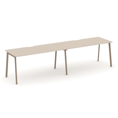 Estetica Рабочая станция 2 места ES.RS-2.4-VP Капучино/Металл Латте 3160*730*750