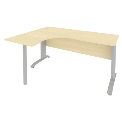 Riva Metal-L Стол криволинейный левый ПЛ.СА-4 (L) Клен/Металл Серый 1600*1200*750