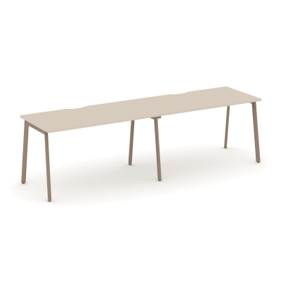 Estetica Рабочая станция 2 места ES.RS-2.3-VP Капучино/Металл Латте 2760*730*750