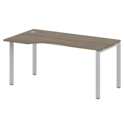 Metal System Стол криволинейный левый на П-образном м/к БП.СА-1 (L) Вяз Благородный/Металл Серый 1600*900*750