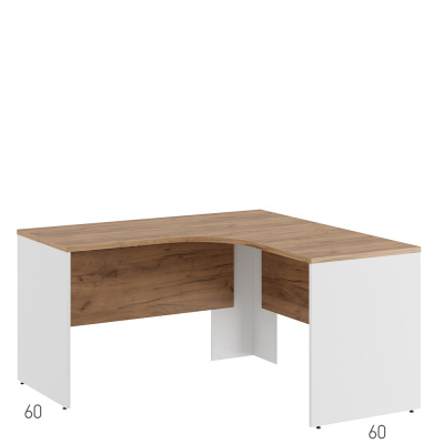 Tess TES38115221 Стол эргономичный левый 1400x1400x750 дуб крафт золотой