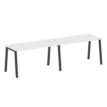 Metal System Рабочая станция на 2 места на А-образном м/к БА.СМ-2.3 Белый/Металл Антрацит 2800*720*750 Metal System Рабочая станция на 2 места на А-образном м/к БА.СМ-2.3 Белый/Металл Антрацит 2800*720*750