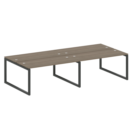 Metal System Quattro Рабочая станция на 4 места на О-образном м/к 50БО.СМ-4.4 Вяз Благородный/Металл Антрацит 3200*1475*750 Metal System Quattro Рабочая станция на 4 места на О-образном м/к 50БО.СМ-4.4 Вяз Благородный/Металл Антрацит 3200*1475*750