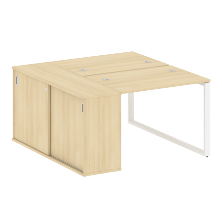 Metal System Рабочая станция с шкафом-купе на О-образном м/к БО.РС-СШК-1.1 Т Акация Лорка/Металл Белый 1410*1475*750 Metal System Рабочая станция с шкафом-купе на О-образном м/к БО.РС-СШК-1.1 Т Акация Лорка/Металл Белый 1410*1475*750