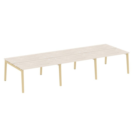 Onix Wood Рабочая станция OW.D.RS-6.3.7 Денвер Светлый/Дуб Светлый/Металл Белый 4140*1475*750 Onix Wood Рабочая станция OW.D.RS-6.3.7 Денвер Светлый/Дуб Светлый/Металл Белый 4140*1475*750