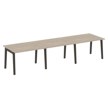 Onix Wood Стол переговорный (3 столешницы) OW.PRG-3.2 Дуб Аттик/Дуб Темный/Металл Антрацит 3540*980*750
