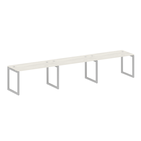 Metal System Quattro Рабочая станция на 3 места на О-образном м/к 50БО.СМ-3.3 Дуб Наварра/Металл Серый 4200*720*750