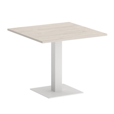 Home Office Стол квадратный VR.SP-5-90.2 Денвер Светлый/Металл Белый 900*900*753 Home Office Стол квадратный VR.SP-5-90.2 Денвер Светлый/Металл Белый 900*900*753