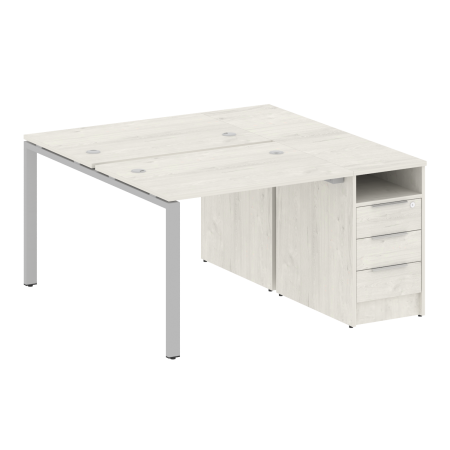 Metal System Рабочая станция с тумбой на П-образном м/к БП.РС-СТП-2.1 Дуб Наварра/Металл Серый 1412*1475*750 Metal System Рабочая станция с тумбой на П-образном м/к БП.РС-СТП-2.1 Дуб Наварра/Металл Серый 1412*1475*750