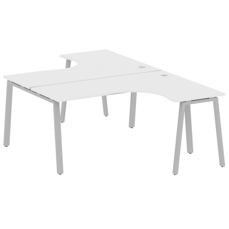 Metal System Рабочая станция криволинейная на А-образном м/к БА.РАС-СА-2.4 Белый/Металл Серый 1600*2435*750 Metal System Рабочая станция криволинейная на А-образном м/к БА.РАС-СА-2.4 Белый/Металл Серый 1600*2435*750