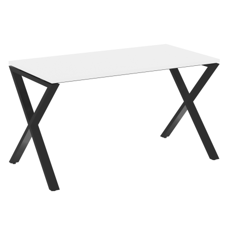 Loft Стол рабочий VR.L-SRX-3.7 Белый Бриллиант/Металл Черный 1380*720*750
