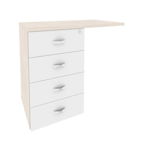 Onix Direct Тумба приставная (универсальная л/пр) O.TPU-4 Денвер Светлый/Белый Бриллиант 842*460*750 Onix Direct Тумба приставная (универсальная л/пр) O.TPU-4 Денвер Светлый/Белый Бриллиант 842*460*750