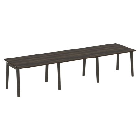 Onix Wood Стол переговорный (3 столешницы) OW.PRG-3.2 Дуб Мали/Дуб Темный/Металл Антрацит 3540*980*750