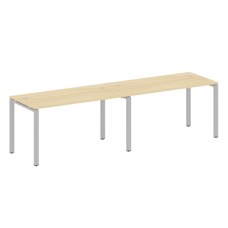 Metal System Рабочая станция на 2 места на П-образном м/к БП.СМ-2.3 Акация Лорка/Металл Серый 2800*720*750 Metal System Рабочая станция на 2 места на П-образном м/к БП.СМ-2.3 Акация Лорка/Металл Серый 2800*720*750