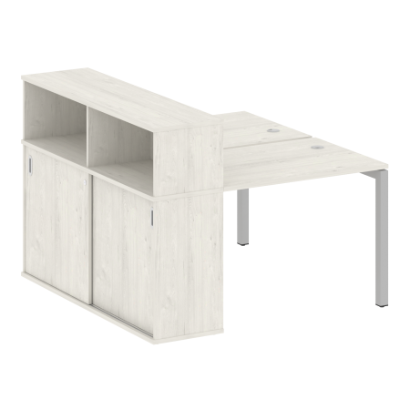 Metal System Quattro Рабочая станция с шкафом-купе на П-образном м/к 50БП.РС-СШК-2.1 Т Дуб Наварра/Металл Серый 1410*1475*1098 Metal System Quattro Рабочая станция с шкафом-купе на П-образном м/к 50БП.РС-СШК-2.1 Т Дуб Наварра/Металл Серый 1410*1475*1098