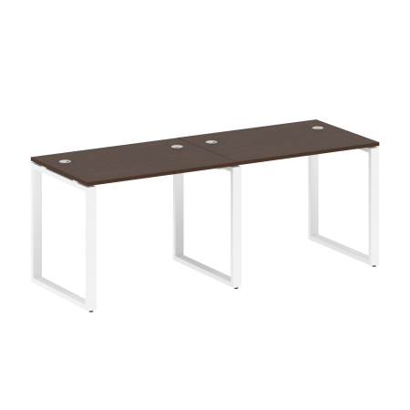 Metal System Рабочая станция на 2 места на О-образном м/к БО.СМ-2.1 Венге Цаво/Металл Белый 2000*720*750 Metal System Рабочая станция на 2 места на О-образном м/к БО.СМ-2.1 Венге Цаво/Металл Белый 2000*720*750