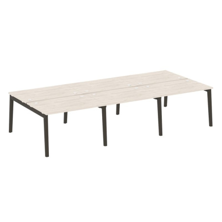 Onix Wood Рабочая станция OW.D.RS-6.2.8 Денвер Светлый/Дуб Темный/Металл Антрацит 3540*1635*750 Onix Wood Рабочая станция OW.D.RS-6.2.8 Денвер Светлый/Дуб Темный/Металл Антрацит 3540*1635*750