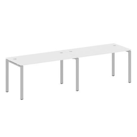 Metal System Рабочая станция на 2 места на П-образном м/к БП.СМ-2.3 Белый/Металл Серый 2800*720*750 Metal System Рабочая станция на 2 места на П-образном м/к БП.СМ-2.3 Белый/Металл Серый 2800*720*750