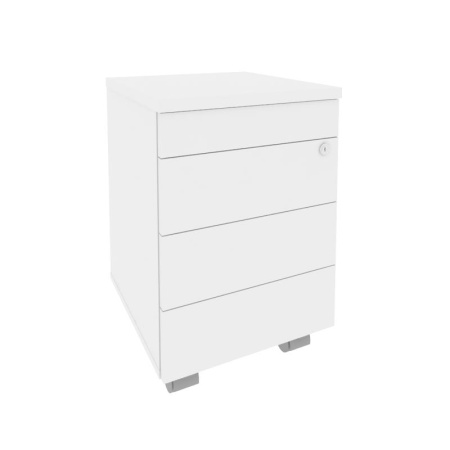 Onix Direct Тумба мобильная (TIP-ON) O.TM-3 TIP Белый Бриллиант 432*460*633 Onix Direct Тумба мобильная (TIP-ON) O.TM-3 TIP Белый Бриллиант 432*460*633