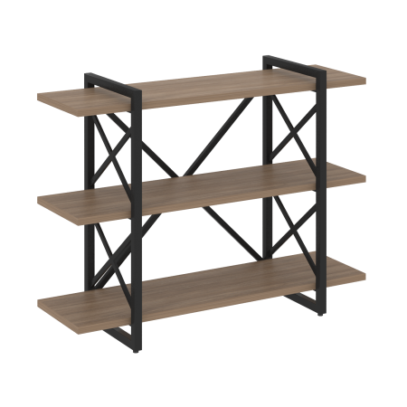 Loft Стеллаж на рег. опорах-3 полки VR.L-MST.O-3.8V Дуб Аризона/Металл Черный 1200*400*910