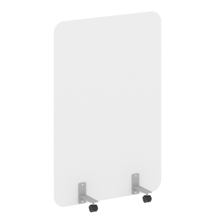 R-line Перегородка на металлических опорах, на роликах DP.R-100-150 Белый Бриллиант/Металл Серый 1000*18*1500 R-line Перегородка на металлических опорах, на роликах DP.R-100-150 Белый Бриллиант/Металл Серый 1000*18*1500