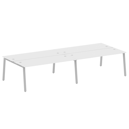 Metal System Рабочая станция на 4 места на А-образном м/к БА.СМ-4.5 Белый/Металл Серый 3600*1475*750 Metal System Рабочая станция на 4 места на А-образном м/к БА.СМ-4.5 Белый/Металл Серый 3600*1475*750