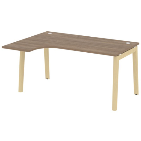 Onix Wood Стол эргономичный левый OW.SA-4 (L) Дуб Аризона/Дуб Светлый/Металл Белый 1580*1180*750 (800/460)