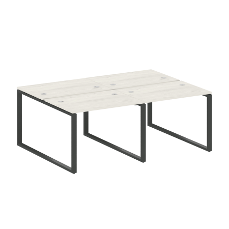 Metal System Рабочая станция на 4 места на О-образном м/к БО.СМ-4.1 Дуб Наварра/Металл Антрацит 2000*1475*750 Metal System Рабочая станция на 4 места на О-образном м/к БО.СМ-4.1 Дуб Наварра/Металл Антрацит 2000*1475*750