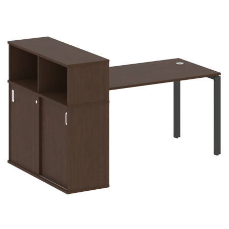 Metal System Стол письменный с шкафом-купе на П-образном м/к БП.РС-СШК-3.3 Т Венге Цаво/Металл Антрацит 1810*1120*1098 Metal System Стол письменный с шкафом-купе на П-образном м/к БП.РС-СШК-3.3 Т Венге Цаво/Металл Антрацит 1810*1120*1098
