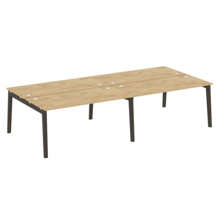 Onix Wood Рабочая станция OW.D.RS-4.4.7 Тиквуд Светлый/Дуб Темный/Металл Антрацит 3160*1475*750 Onix Wood Рабочая станция OW.D.RS-4.4.7 Тиквуд Светлый/Дуб Темный/Металл Антрацит 3160*1475*750