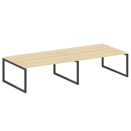 Metal System Quattro Рабочая станция на 4 места на О-образном м/к 50БО.СМ-4.5 Акация Лорка/Металл Антрацит 3600*1475*750 Metal System Quattro Рабочая станция на 4 места на О-образном м/к 50БО.СМ-4.5 Акация Лорка/Металл Антрацит 3600*1475*750